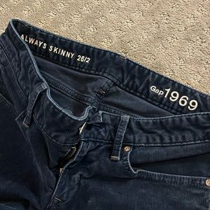 Gap skinny blue courderoy pants